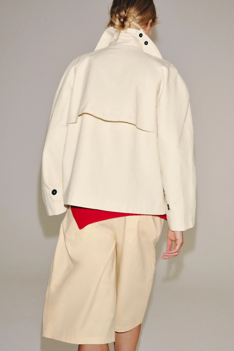 ZW COLLECTION SHORT TRENCH COAT