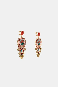 FLORAL STONE EARRINGS