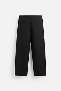 TEXTURED REGULAR FIT PANTS