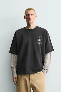 WASHED HORSES GRAPHIC SWEATSHIRT