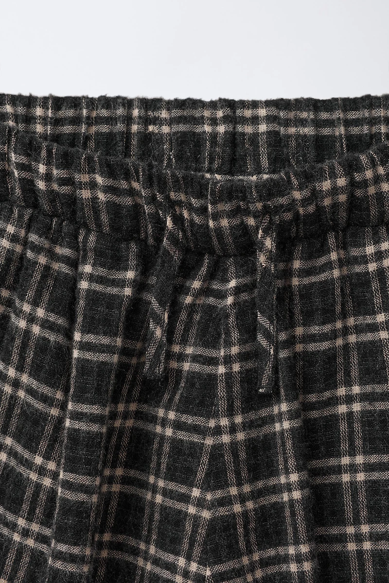 PLAID BAGGY PANTS