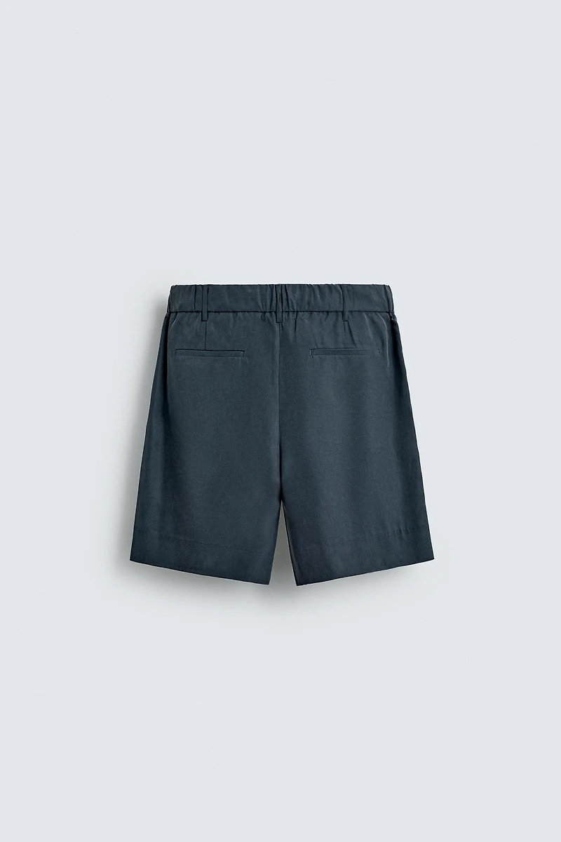 BERMUDA RELAXED FIT EFFET DÉLAVÉ