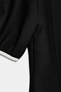 CONTRAST BOW MINI DRESS