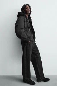 REVERSIBLE FAUX FUR BOMBER JACKET