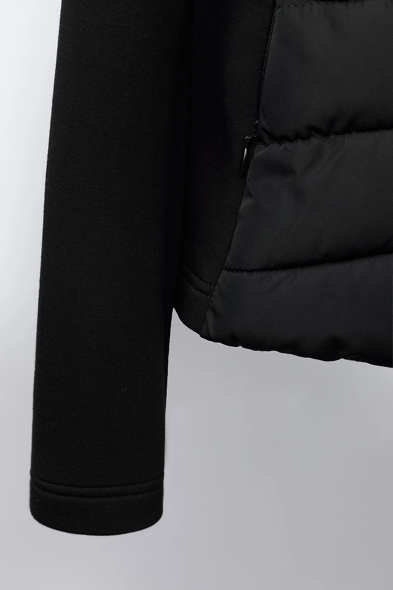 VESTE MATELASSÉE MANCHES EFFET NÉOPRÈNE