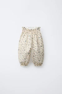 FLORAL TEXTURED PANTS