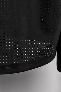 LONG SLEEVE PERFORATED T-SHIRT