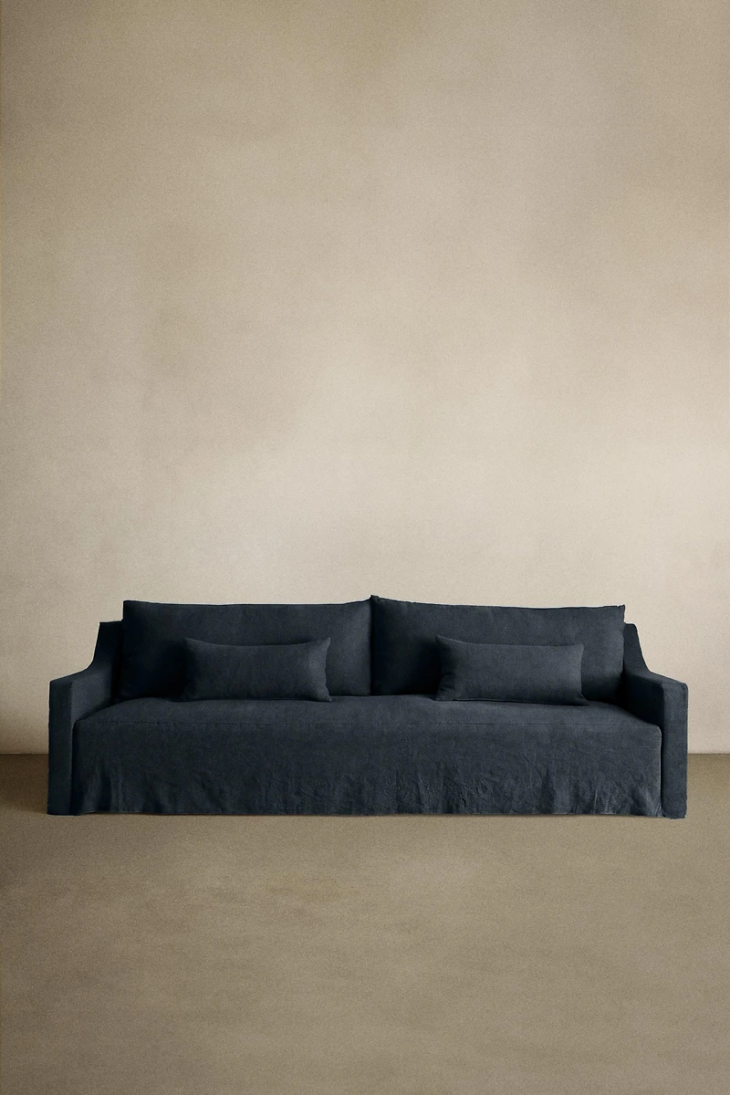 WASHED LINEN SLIPCOVER COUCH