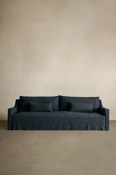 WASHED LINEN SLIPCOVER COUCH