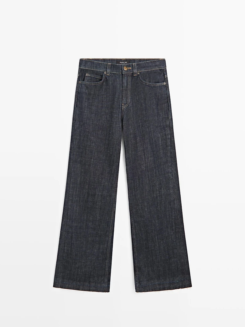 Flared high-waist jeans