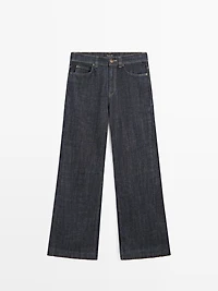 Flared high-waist jeans