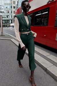 HIGH-WAISTED CULOTTE PANTS