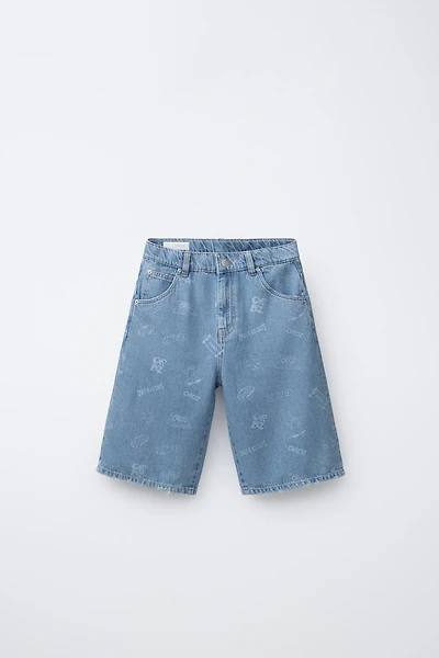 SHORT EN JEAN SKATE LOGO