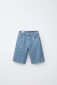 SHORT EN JEAN SKATE LOGO
