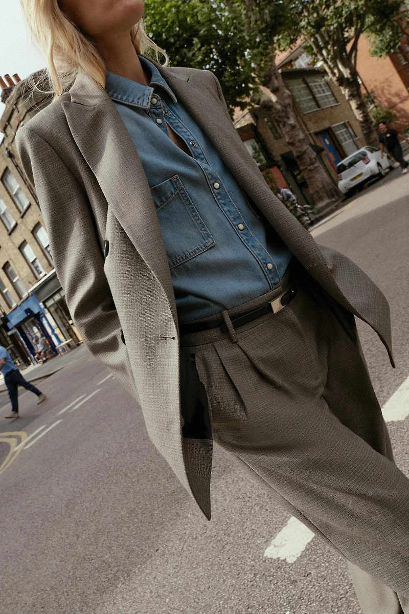 VESTE CROISÉE ÉPAULETTES
