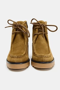 LACED HEELED ANKLE BOOTS