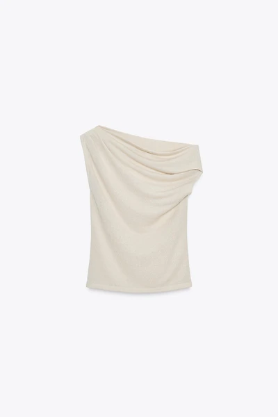 ASYMMETRIC CUT-OUT KNIT TOP