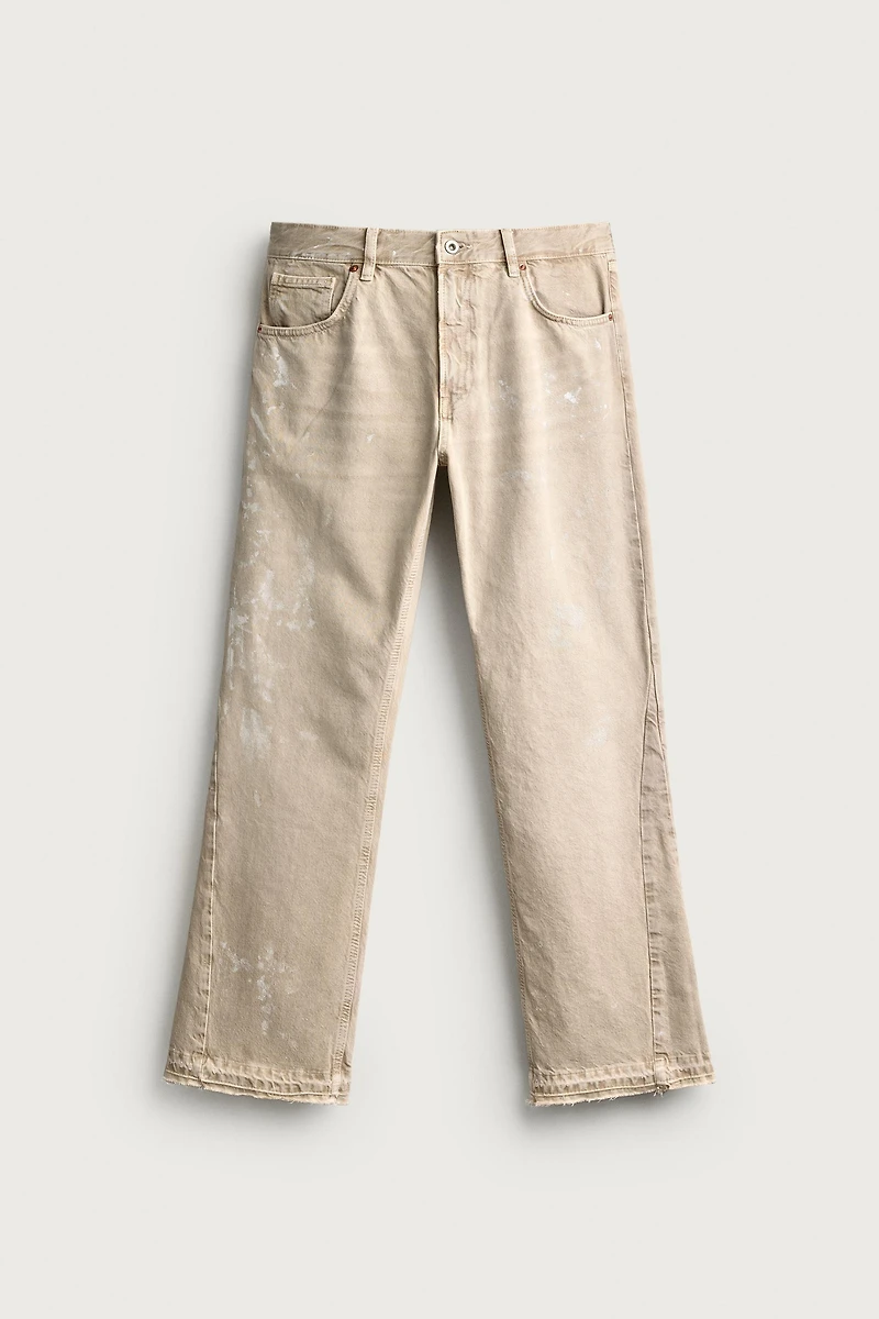PAINT SPLATTER FLARE FIT JEANS