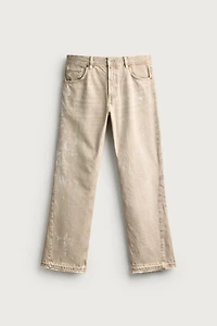 PAINT SPLATTER FLARE FIT JEANS