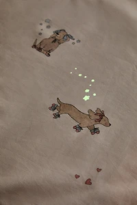 HOUSSE DE COUETTE ENFANT CHIEN PATINEUR