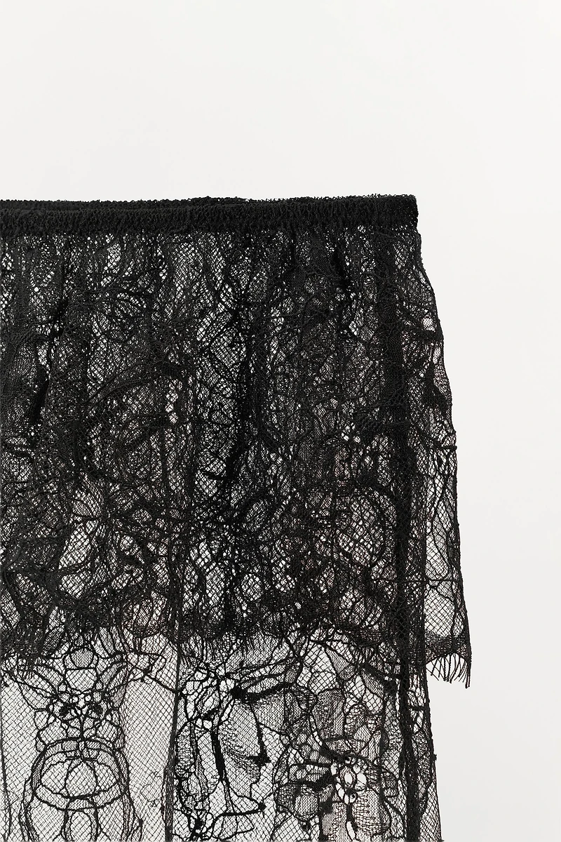 SEMI-SHEER LACE SHORTS