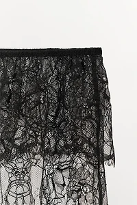 SEMI-SHEER LACE SHORTS