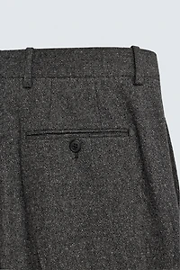 LIMITED EDITION WOOL TEXTURED SUIT PANTS