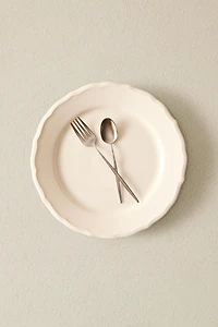 ASSIETTE À DESSERT FAÏENCE BORD EN RELIEF