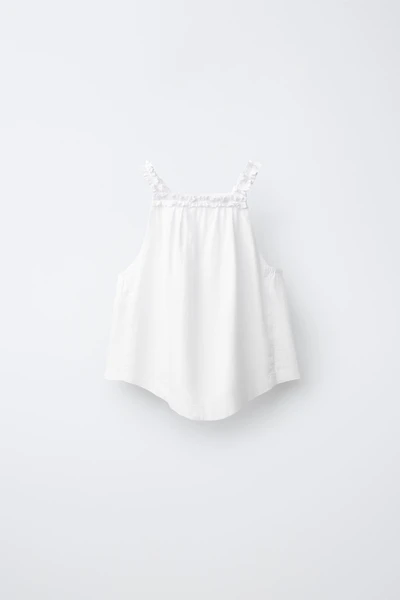 TOP HALTER AVEC LIN