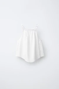 TOP HALTER AVEC LIN