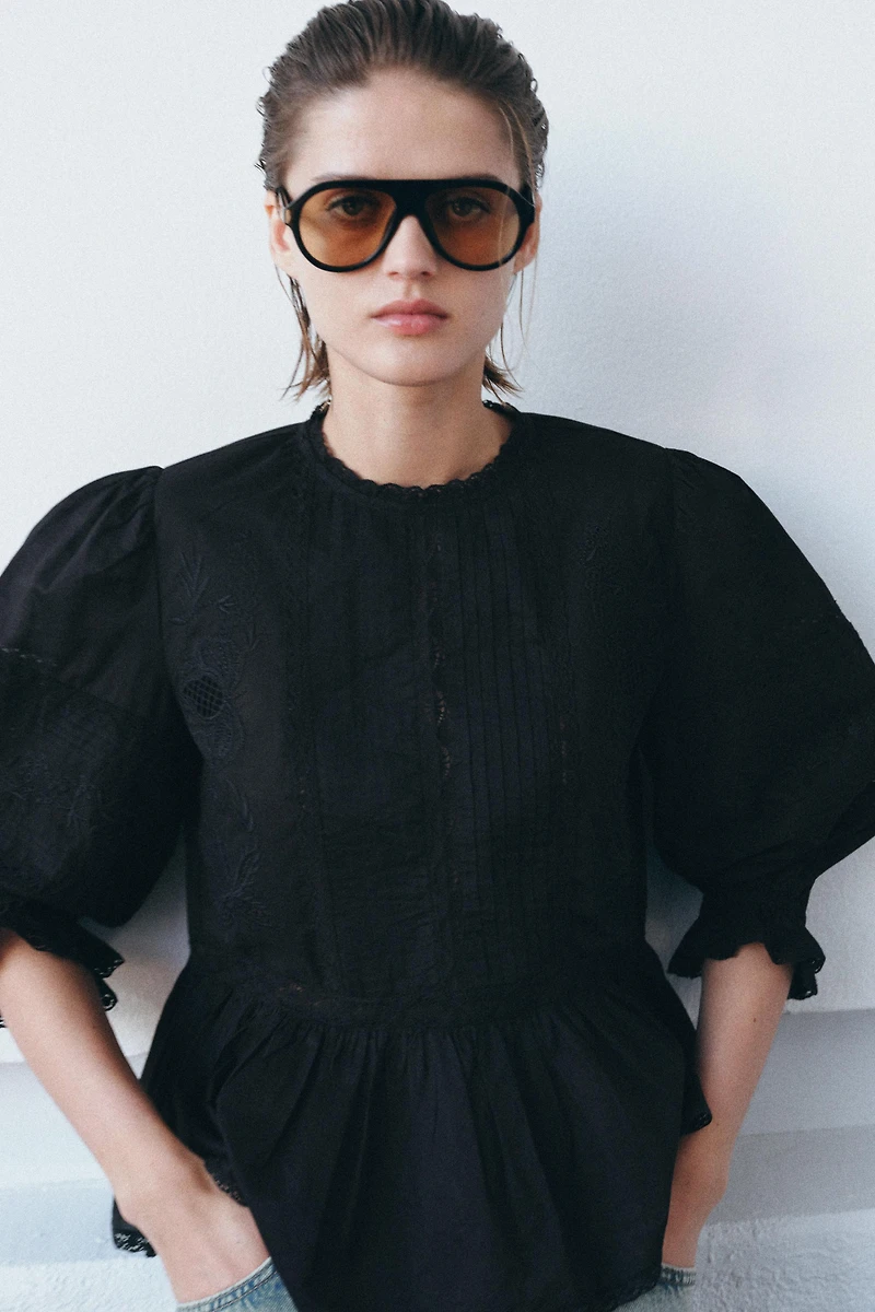 ZW COLLECTION EMBROIDERED SHIRT