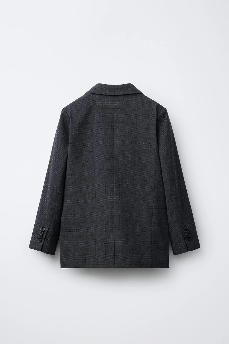 PLAID SUIT BLAZER