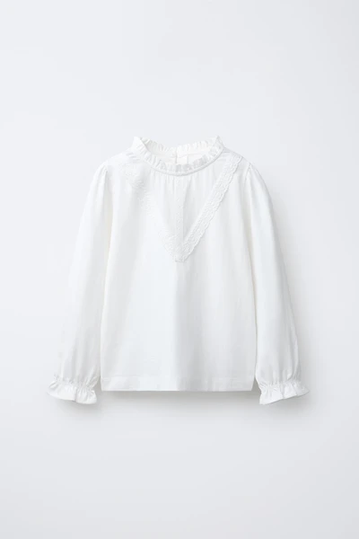 T-SHIRT ROMANTIQUE EN DENTELLE
