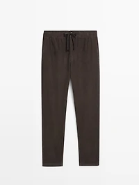 Corduroy jogger fit trousers