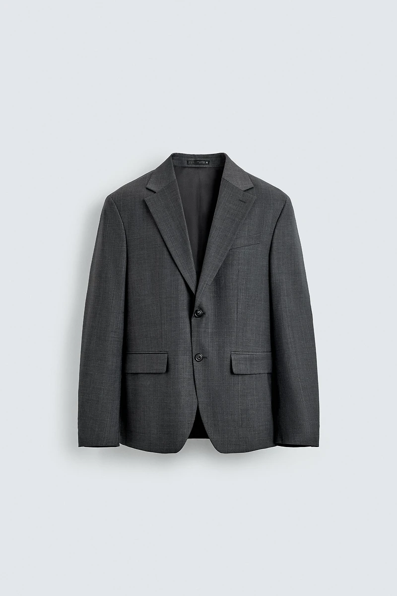 REGULAR FIT PINSTRIPE SUIT BLAZER