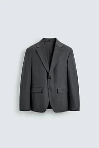 REGULAR FIT PINSTRIPE SUIT BLAZER