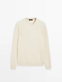 Pull en maille texturée de coton mélangé