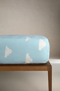 DRAP-HOUSSE ENFANT IMPRIMÉ NUAGES