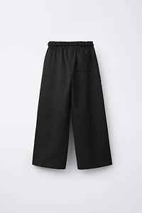 HERRINGBONE WIDE LEG PANTS