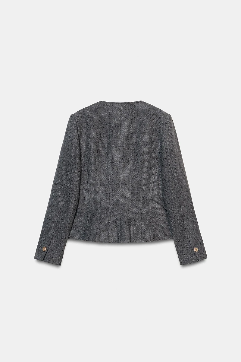 VESTE AJUSTÉE COL ROND