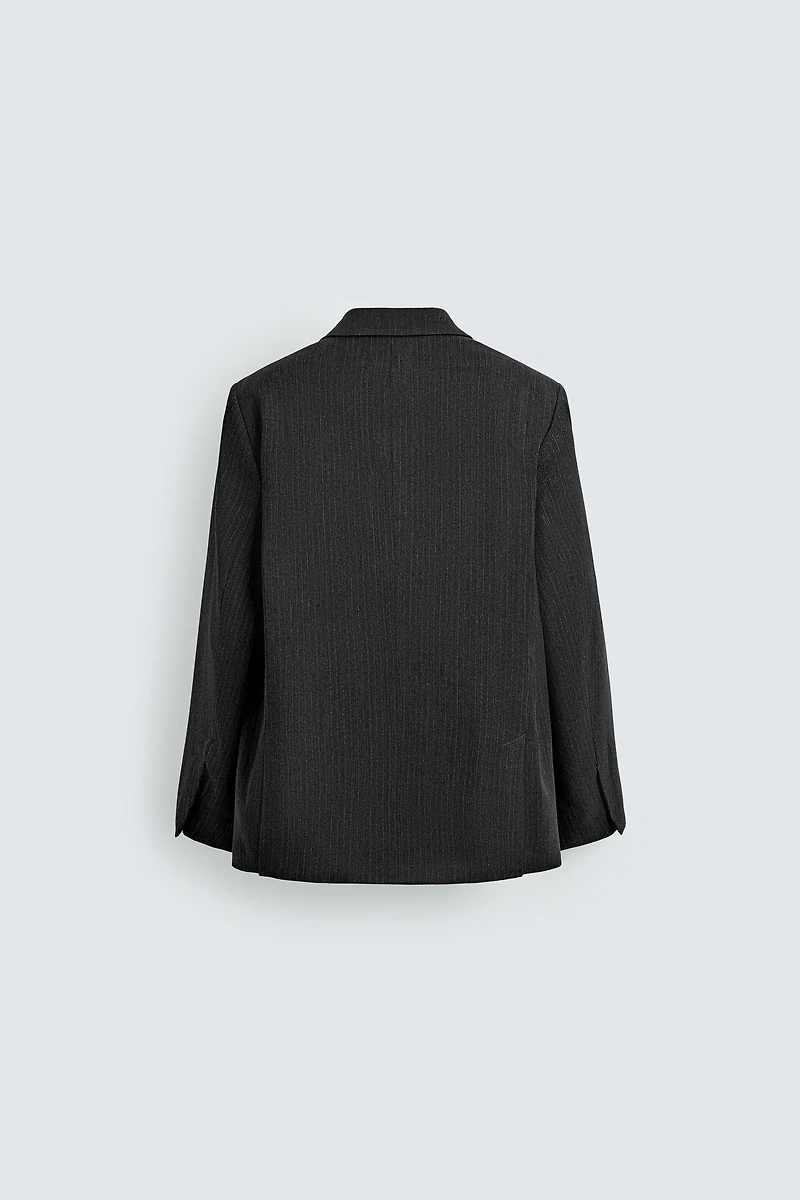 STRIPED DOUBLE BREASTED BLAZER