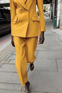 HIGH-WAISTED SLIM PANTS