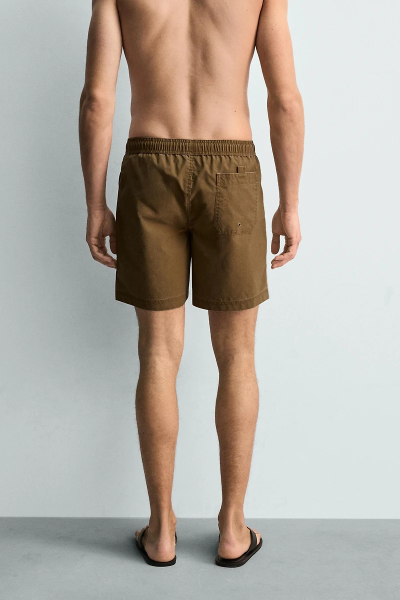 MAILLOT DE BAIN LONG À RAYURES DÉLAVÉES
