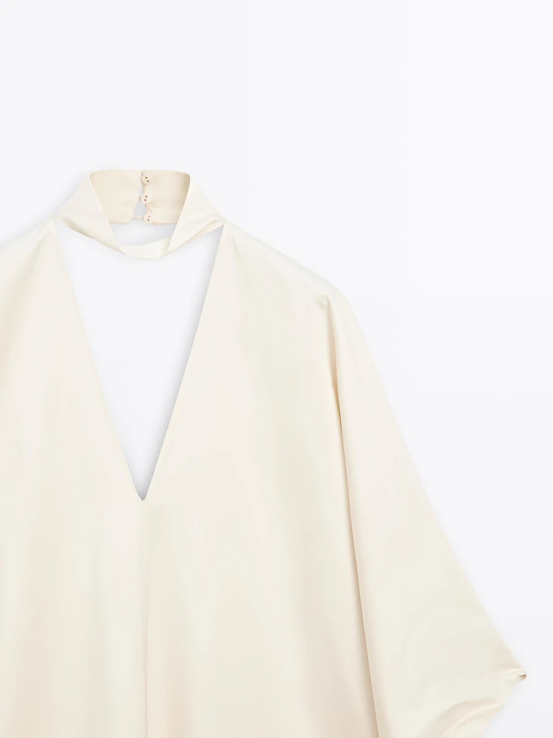 Long satin tunic dress - STUDIO