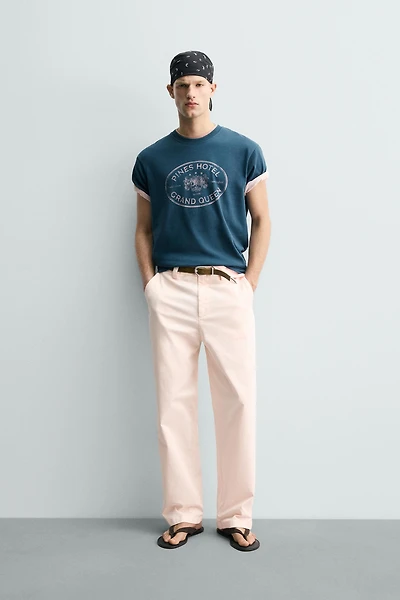 WASHED PRINT T-SHIRT