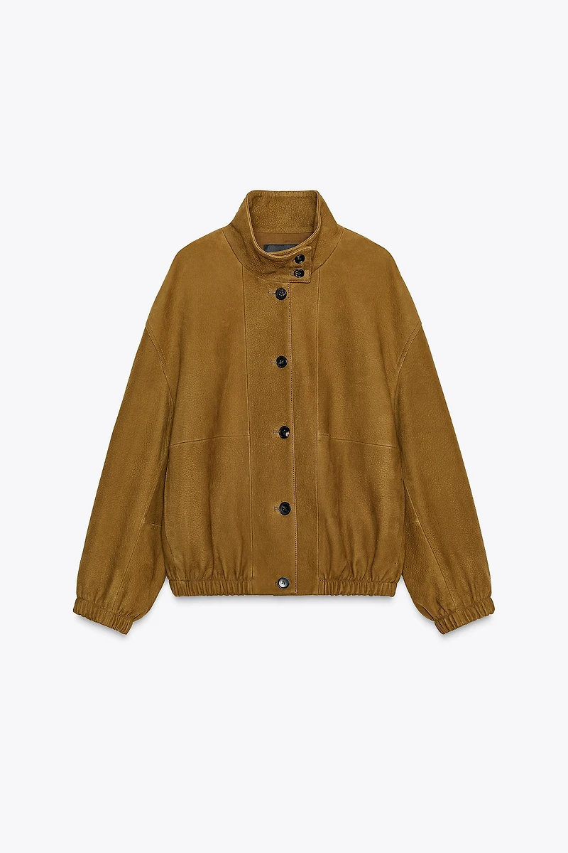 LEATHER BOMBER JACKET ZW COLLECTION LIMITED EDITION