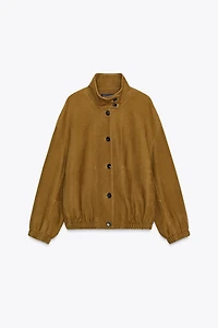 LEATHER BOMBER JACKET ZW COLLECTION LIMITED EDITION