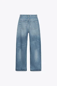 TRF HIGH RISE STRAIGHT WIDE LEG JEANS