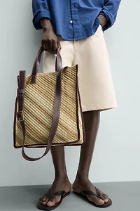 WOVEN SHOPPER BAG