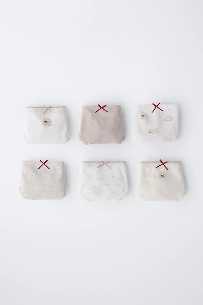 2-6 YEARS/ SIX-PACK OF PUPPY PRINT UNDERWEAR